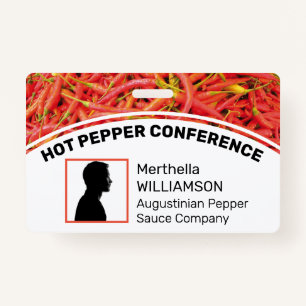 Badge Logo customisé ID photo Délégué PEPPERS CHILI