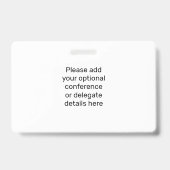 Badge Logo customisé ID photo Délégué PINK (Back)