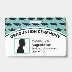 Badge Logo customisé ID photo GRADUATION Topper Mortar