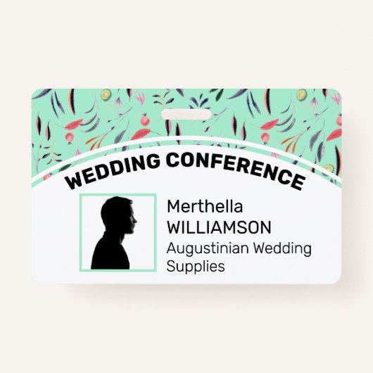 Badge Logo customisé Identifiant photo Délégué NEO MINT  (Devant)