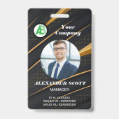 Badge Logo d'affaires Personnel employé qr Code (Face)