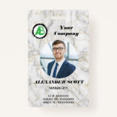 Badge Logo d'affaires Personnel employé qr Code (Devant)