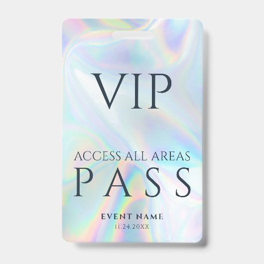 Badge Logo d'affaires VIP All Access Pass (Avant)