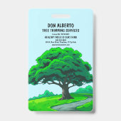 Badge Logo d'arbre de chêne | Employé des services d'éla (Arrière)