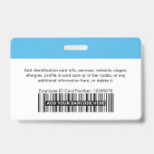 Badge Logo de barre de photo ou code Qr bleu clair (Arrière)