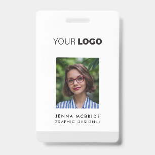 Badge Logo de carte de photo d'employé personnalisé mini