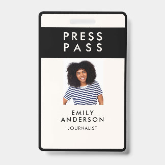 Badge Logo de carte de presse personnalisée pour journal