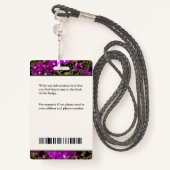 Badge Logo de carte d'identité de l'employé de l'hôpital (Derrière avec lanière)