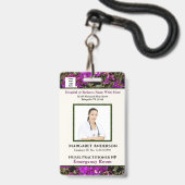 Badge Logo de carte d'identité d'employé d'hôpital perso (Avant avec lanière)