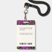 Badge Logo de carte d'identité d'employé d'hôpital perso (Arrière avec lanière)