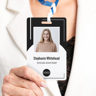 Badge Logo de carte d'identité d'employé personnalisé no