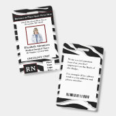 Badge Logo de carte d'identité photo de l'employé de l'h (Front & Back)