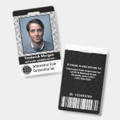 Badge Logo de code à barres de photo d'employé d'ordinat (Avant & arrière)