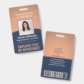 Badge Logo de code-barres de la pièce d'identité de phot (Avant & arrière)