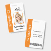 Badge Logo de code-barres de photo d'employé personnalis (Avant & arrière)
