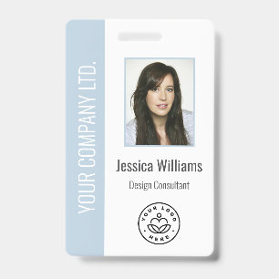 Badge Logo de code-barres de photo d'employé personnalis