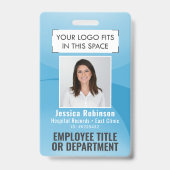 Badge Logo de code QR d'identification de photo d'employ (Avant)