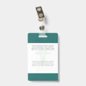 Badge Logo de docteur personnalisé Code-barres Nom (Arrière avec clip)