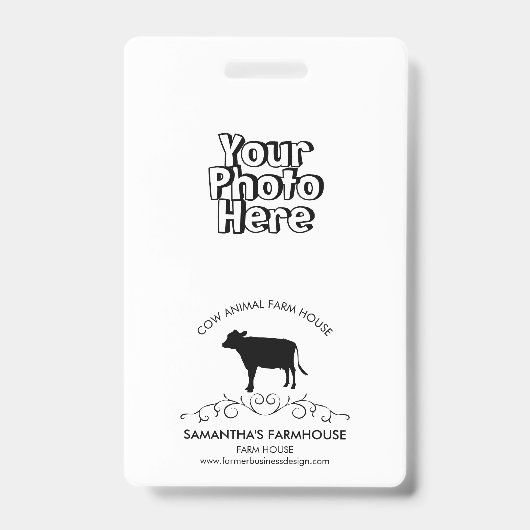 Badge Logo de Ferme de Vaches (Avant)