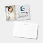 Badge Logo de gynécologue obstétricien | Médecin sourian (Avant & arrière)