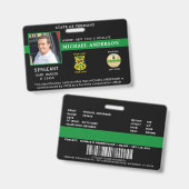 Badge Logo de la Carte d'Identification Professionnelle (Avant & arrière)