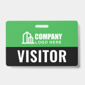 Badge Logo de la carte d'identité du visiteur Code QR Co (Avant)