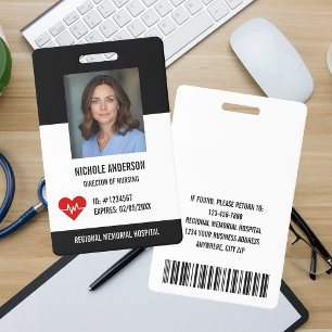 Badge Logo de la carte d'identité médicale de l'employé