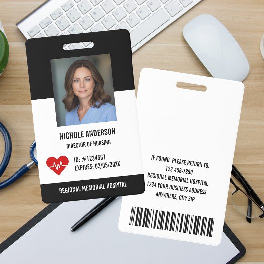 Badge Logo de la carte d'identité médicale de l'employé 