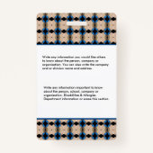 Badge Logo de la carte d'identité Médicale photo de l'em (Dos)