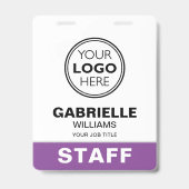 Badge Logo de la carte d'identité moderne de l'employé Q (Avant)