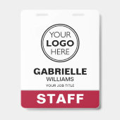 Badge Logo de la carte d'identité moderne de l'employé Q (Avant)