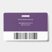 Badge Logo de la carte d'identité photo de l'employé Vio (Arrière)