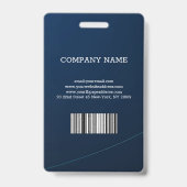 Badge Logo de la carte d'identité professionnelle (Arrière)