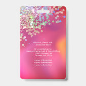 Badge Logo de la parties scintillant Modèle Nom de l'emp (Dos)