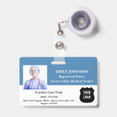 Badge Logo de la Personnaliser Infirmière inscrite (Front with Retractable)