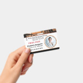 Badge Logo de la photo de l'employé Code à barres Nom pe (Manuel / portable)