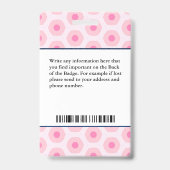 Badge Logo de la photo de l'employé personnalisé Code à  (Arrière)