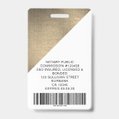 Badge Logo de la photo d'employé en métal brossé Code-ba (Arrière)