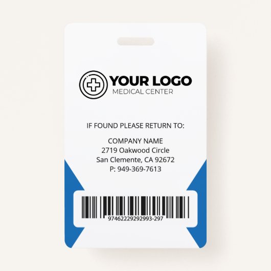 Badge Logo de la RN des cours enregistrés Photo et code- (Dos)