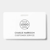 Badge Logo de la société | Custom Employee Staff Minimum (Back)