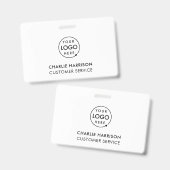 Badge Logo de la société | Custom Employee Staff Minimum (Front & Back)