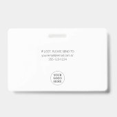 Badge Logo de la société de carte de visite de la marine (Arrière)