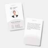 Badge Logo de la société de carte d'identité de photo d' (Avant & arrière)