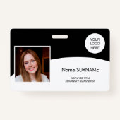 Badge Logo de la société de carte d'identité moderne pho (Devant)