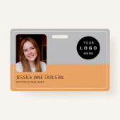 Badge Logo de la société de carte d'identité moderne pho (Devant)