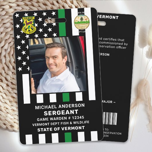 Badge Logo de l'agent de conservation du gardien de jeu 