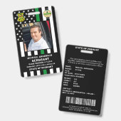 Badge Logo de l'agent de conservation du gardien de jeu (Avant & arrière)