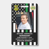 Badge Logo de l'agent de conservation du gardien de jeu (Avant)