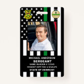 Badge Logo de l'agent de conservation du gardien de jeu  (Devant)