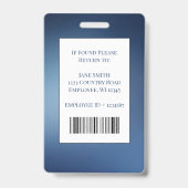 Badge Logo de l'employé de la carte d'identité médicale (Arrière)